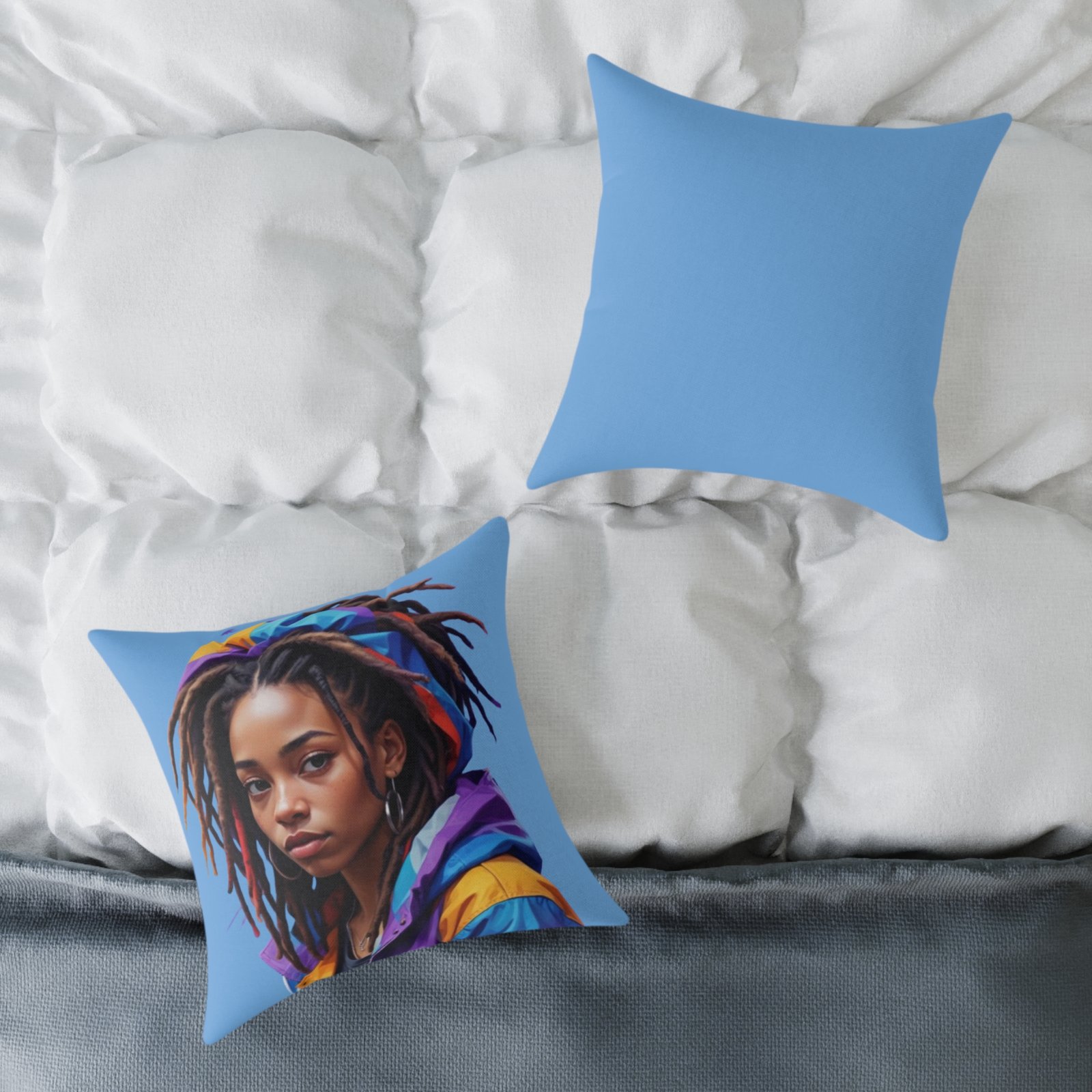 Zara Square Poly Canvas Pillow - Image 8