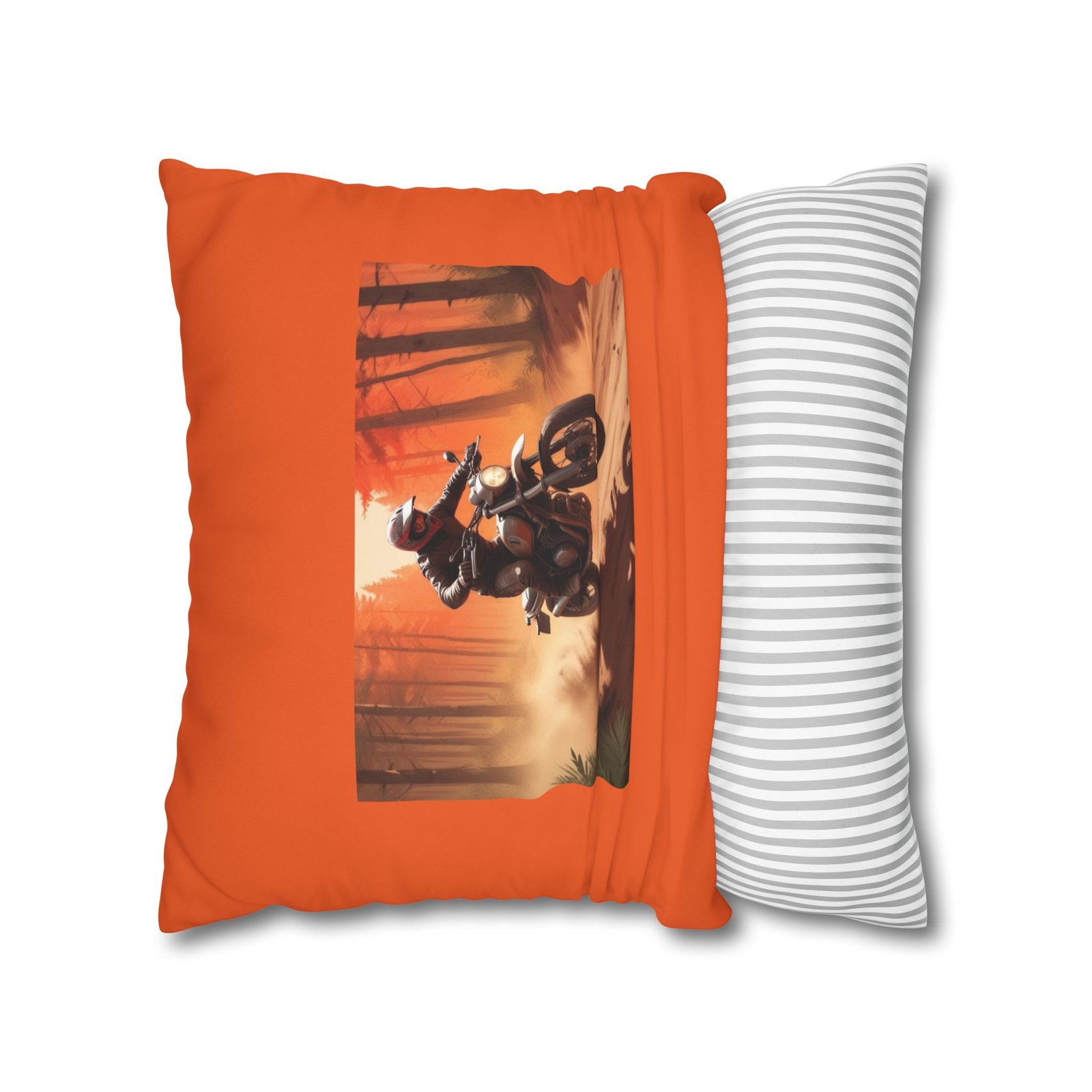 Scrambling Bikes Square Poly Canvas Pillowcase - Image 10