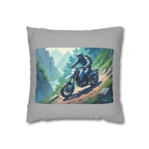 Scrambling Bikes Square Poly Canvas Pillowcase
