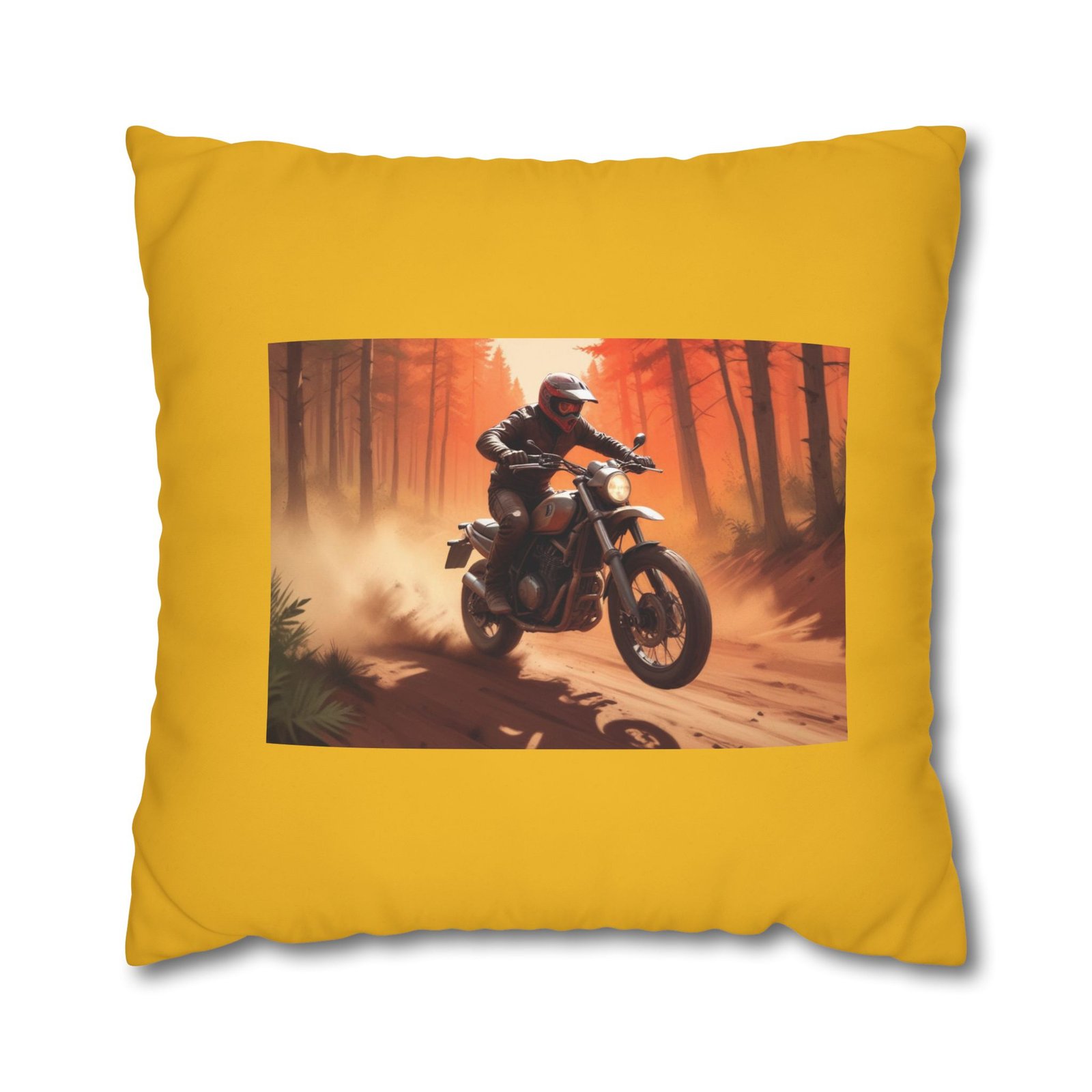 Scrambling Bikes Square Poly Canvas Pillowcase - Image 17