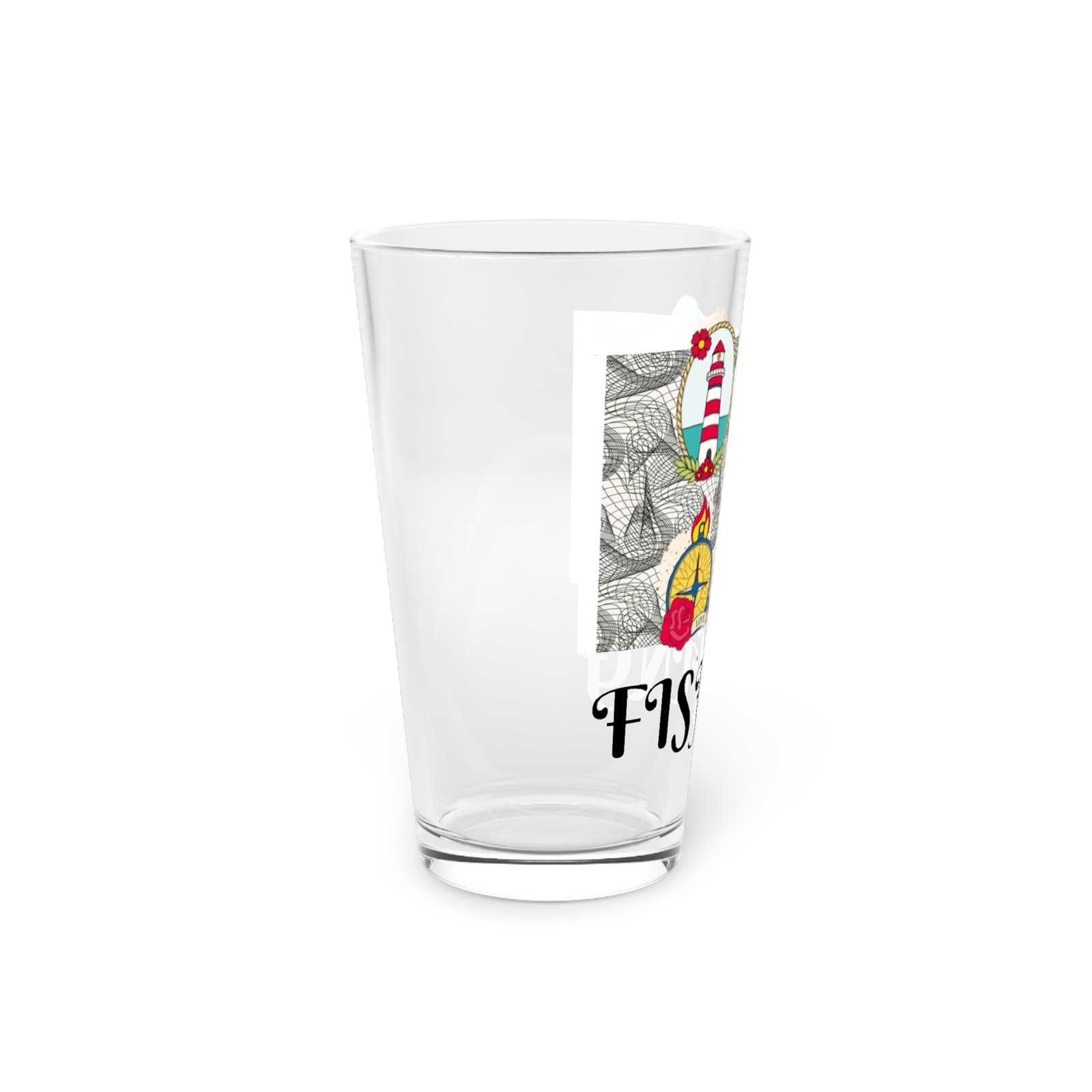 Fish Fishing Water Sports Glass Pint Glass, Unique Beer Glass, Funny Gift for Fisherman, Independence Day Drinkware, Perfect for Summer BBQs - Image 2