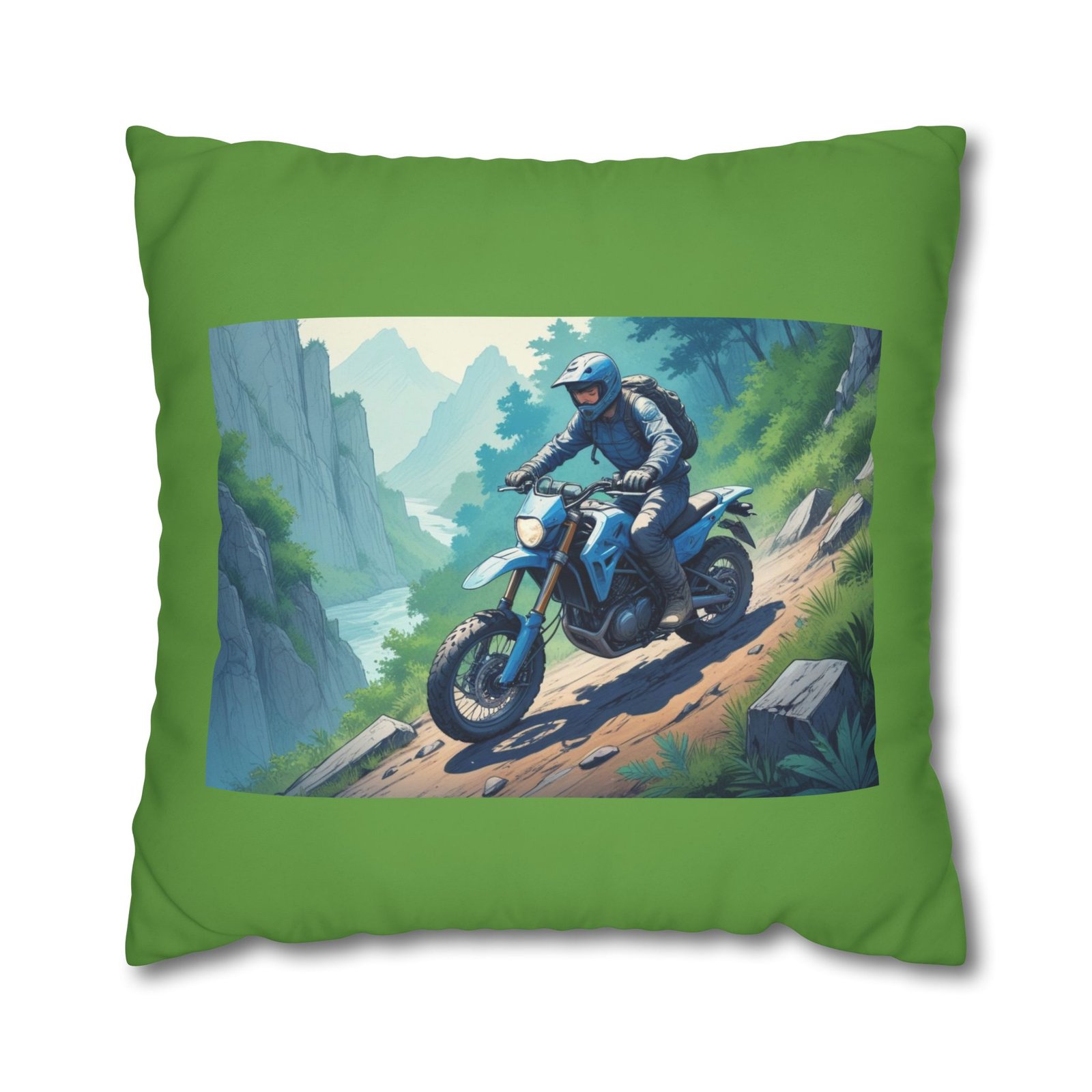 Scrambling Bikes Square Poly Canvas Pillowcase - Image 17
