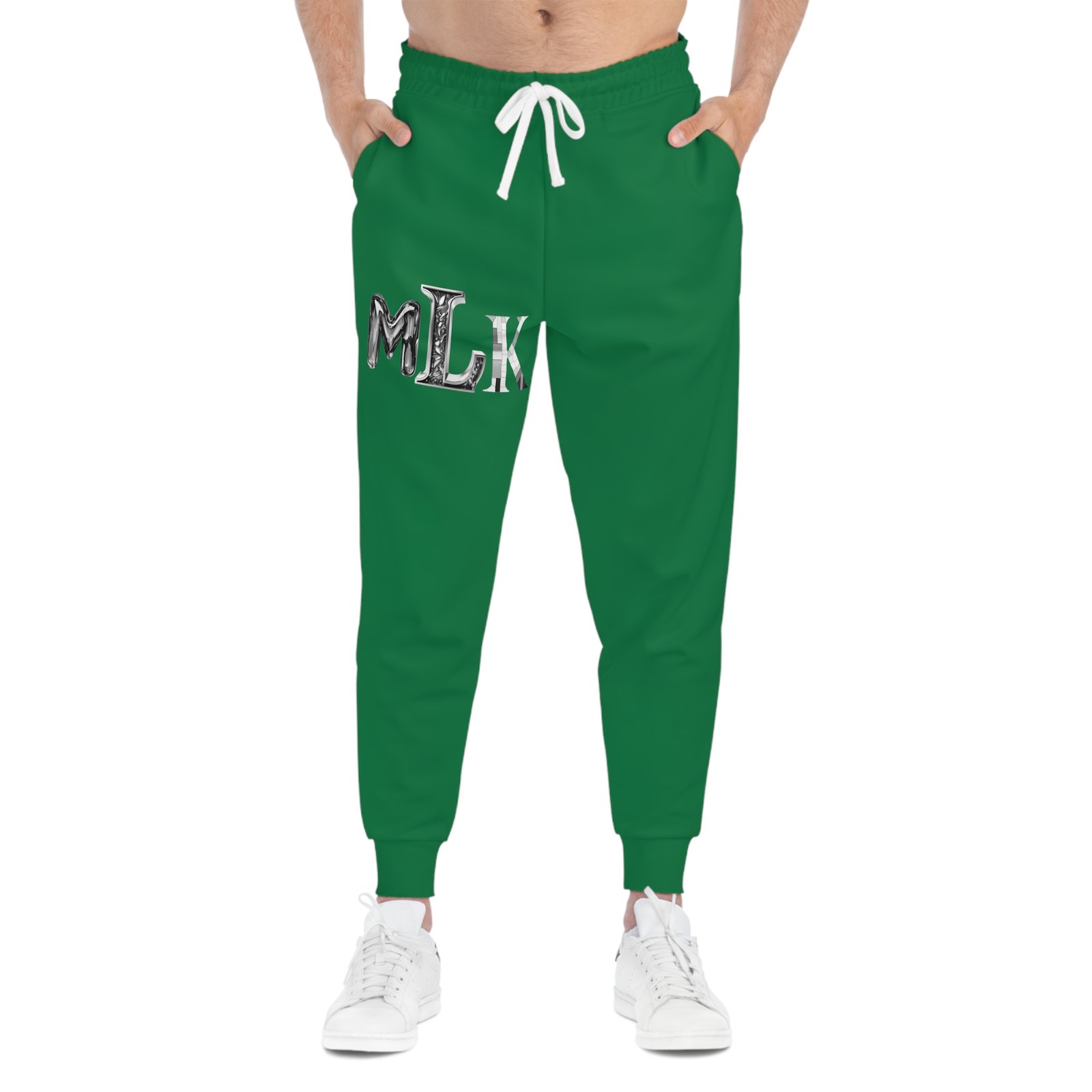Athletic Joggers with MLK Design, Comfortable Jogging Pants, Sportswear Gift, Activewear, Fitness Apparel, Red Joggers - Image 3