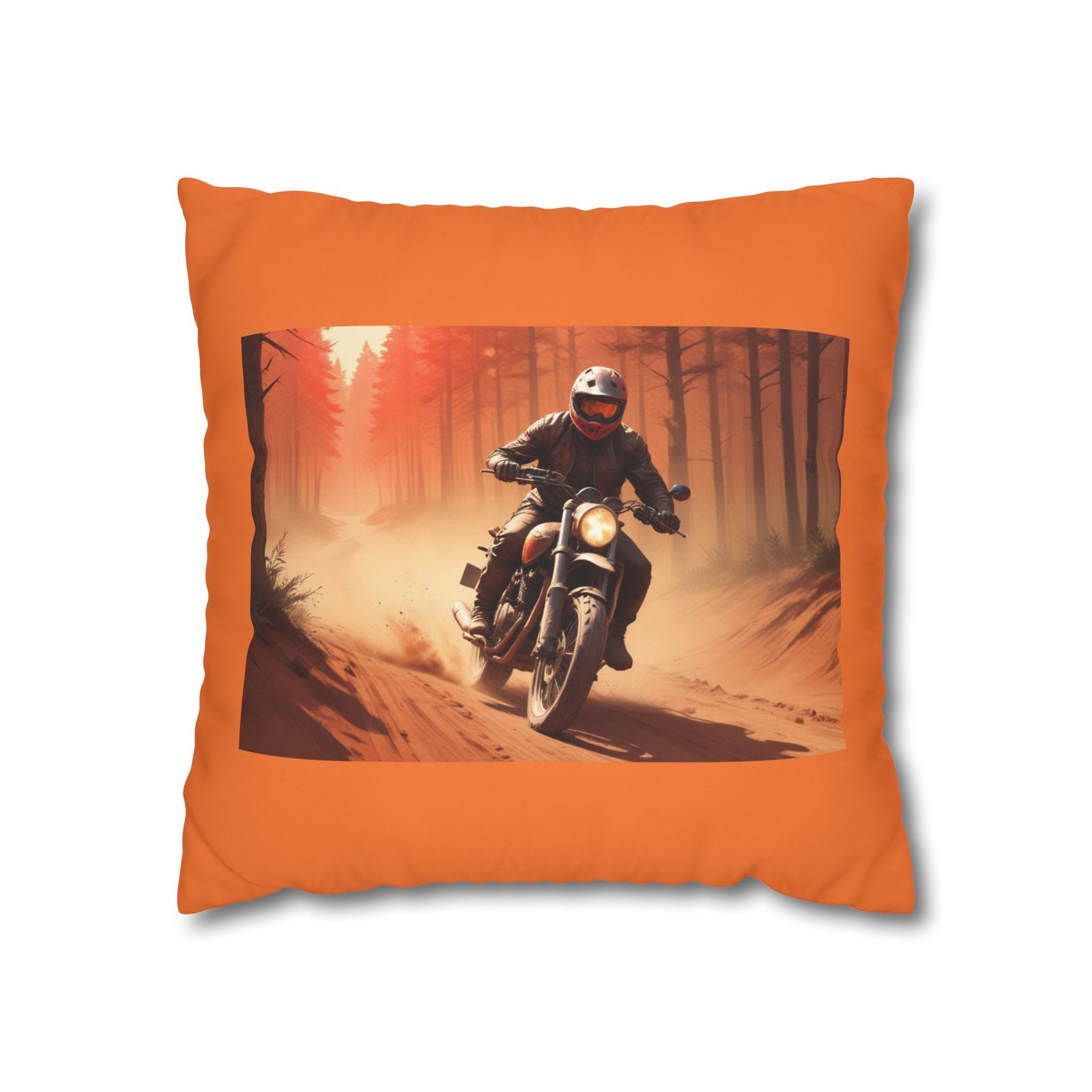 Scrambling Bikes Square Poly Canvas Pillowcase - Image 5