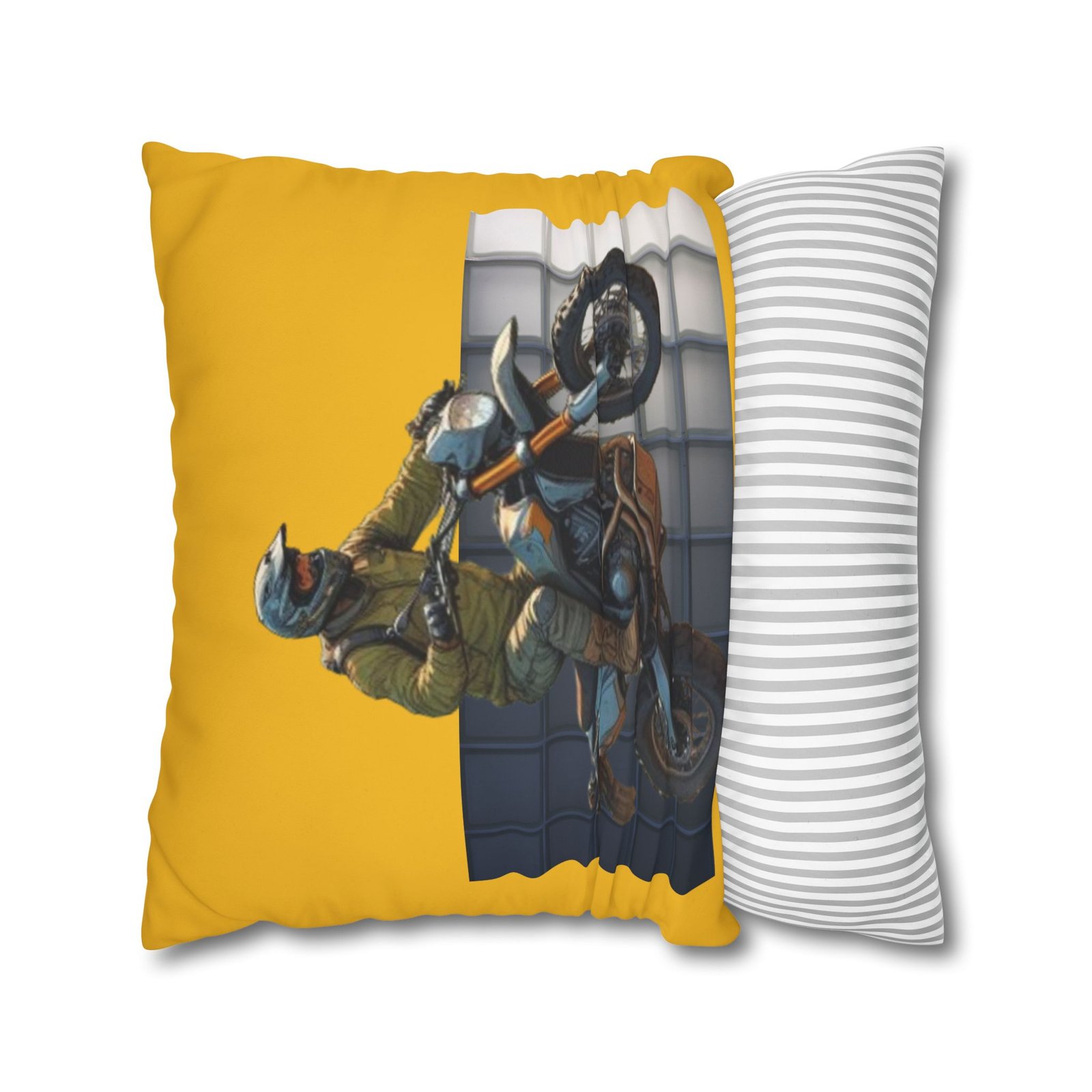 Scrambling Bikes Square Poly Canvas Pillowcase - Image 14