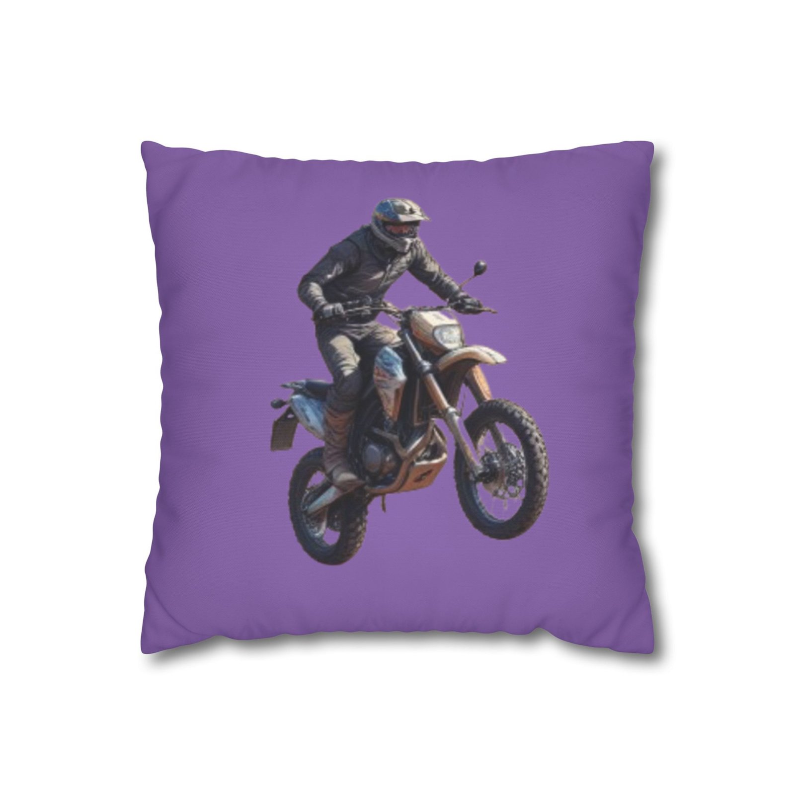 Scrambling Bikes Square Poly Canvas Pillowcase