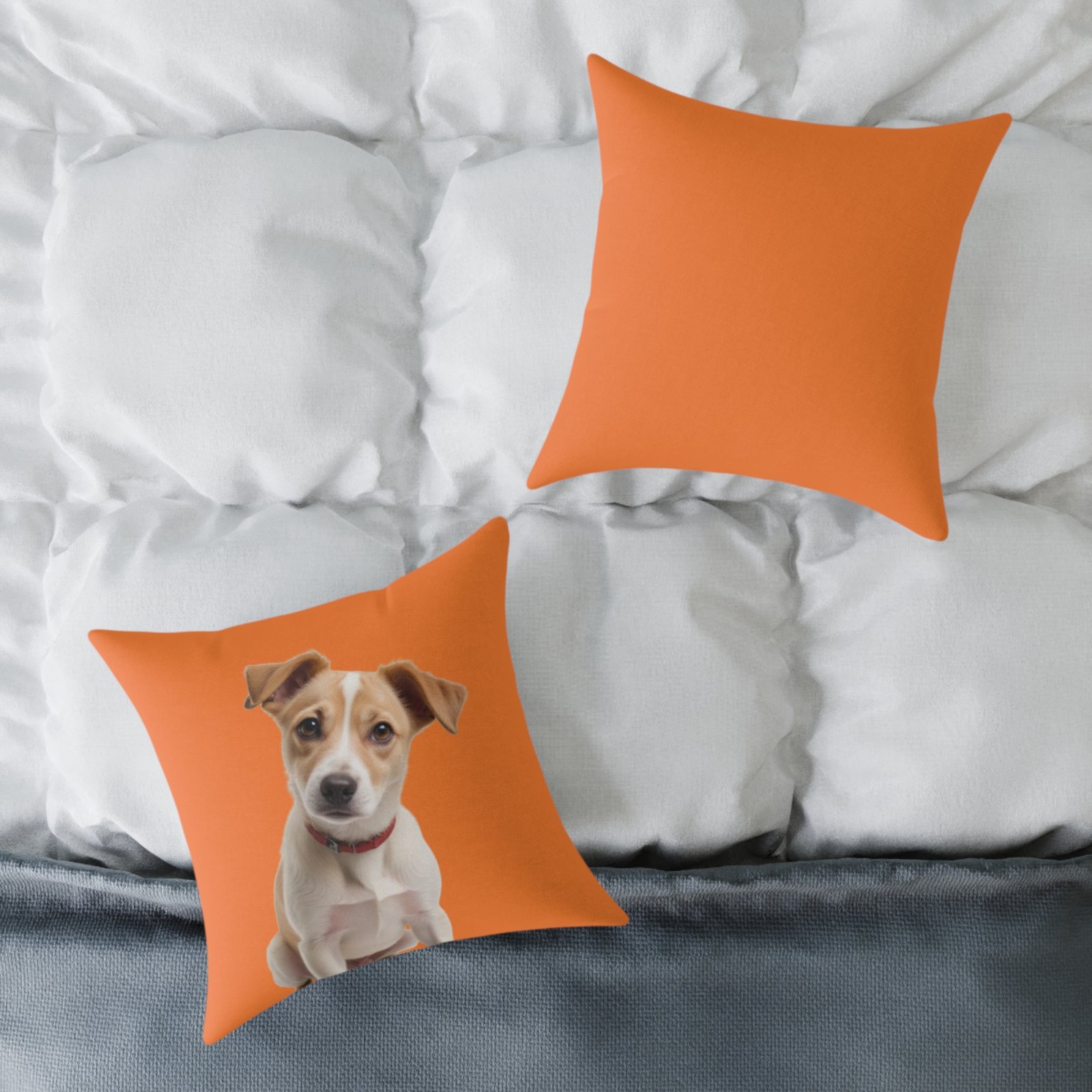 Jack Russell Square Poly Canvas Pillow - Image 8