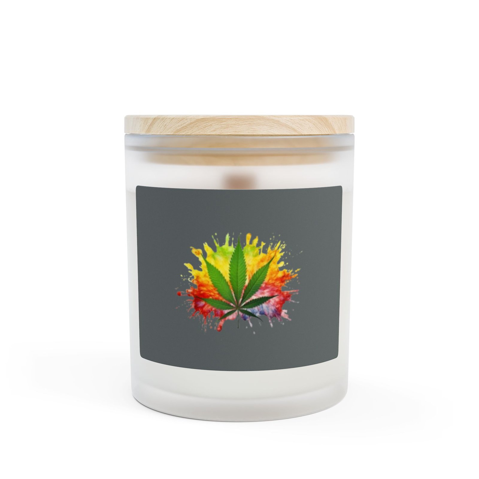 Reggae Rasta Jamaica Frosted Glass Candle, 11oz - Image 9