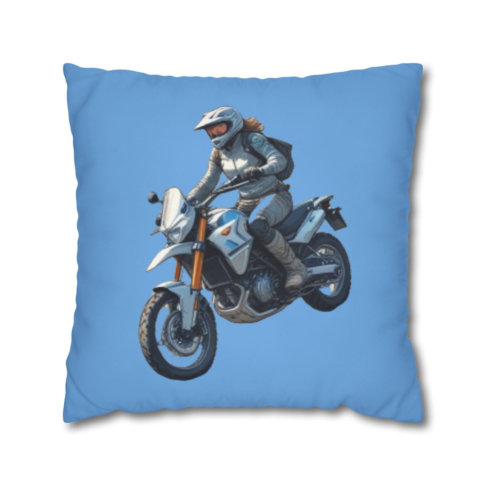 Scrambling Bikes Square Poly Canvas Pillowcase - Image 13