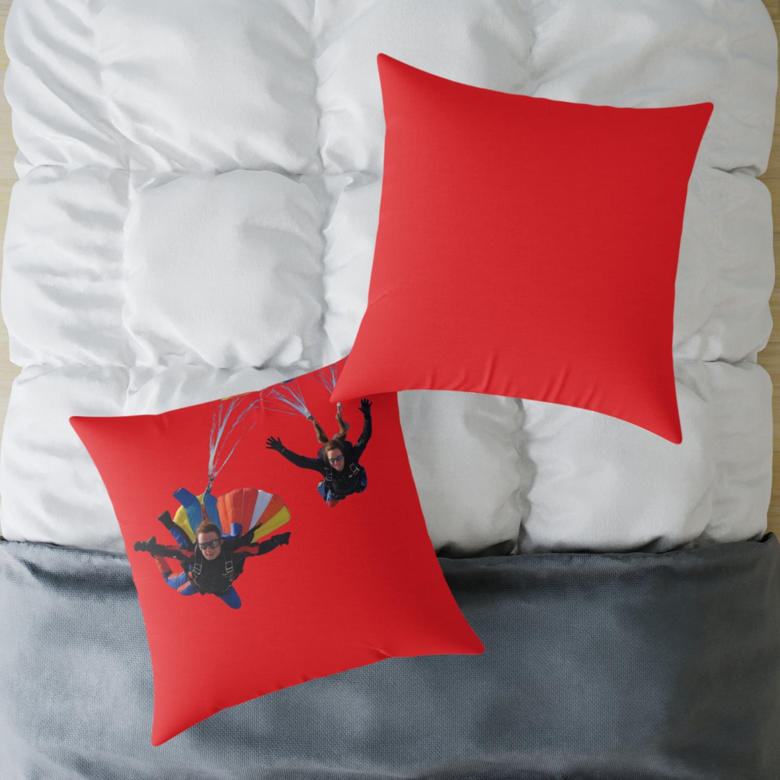 Parachuters Square Poly Canvas Pillow - Image 20