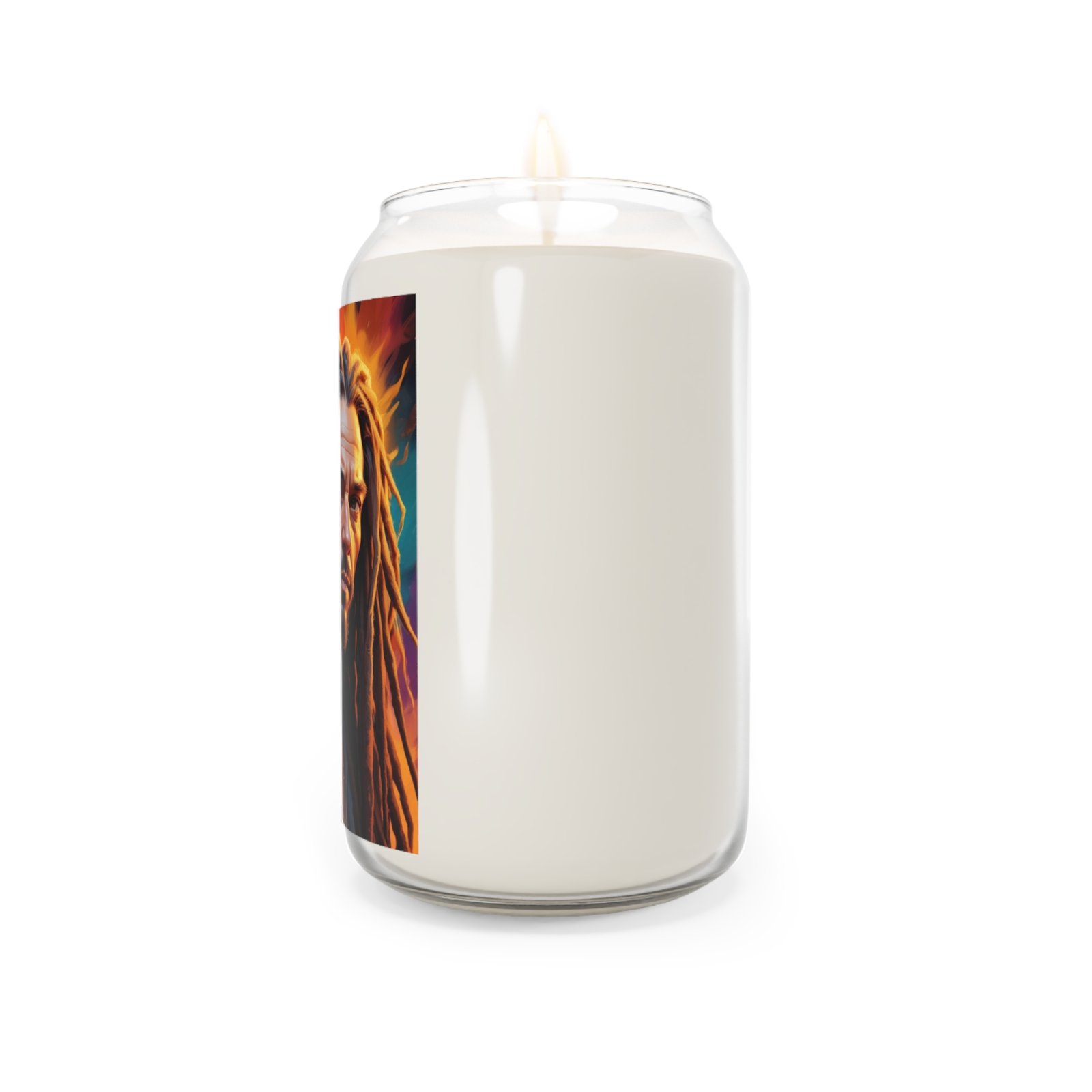 Scented Candle, Rasta Reggae Dreadlocks Design, 13.75oz - Image 2