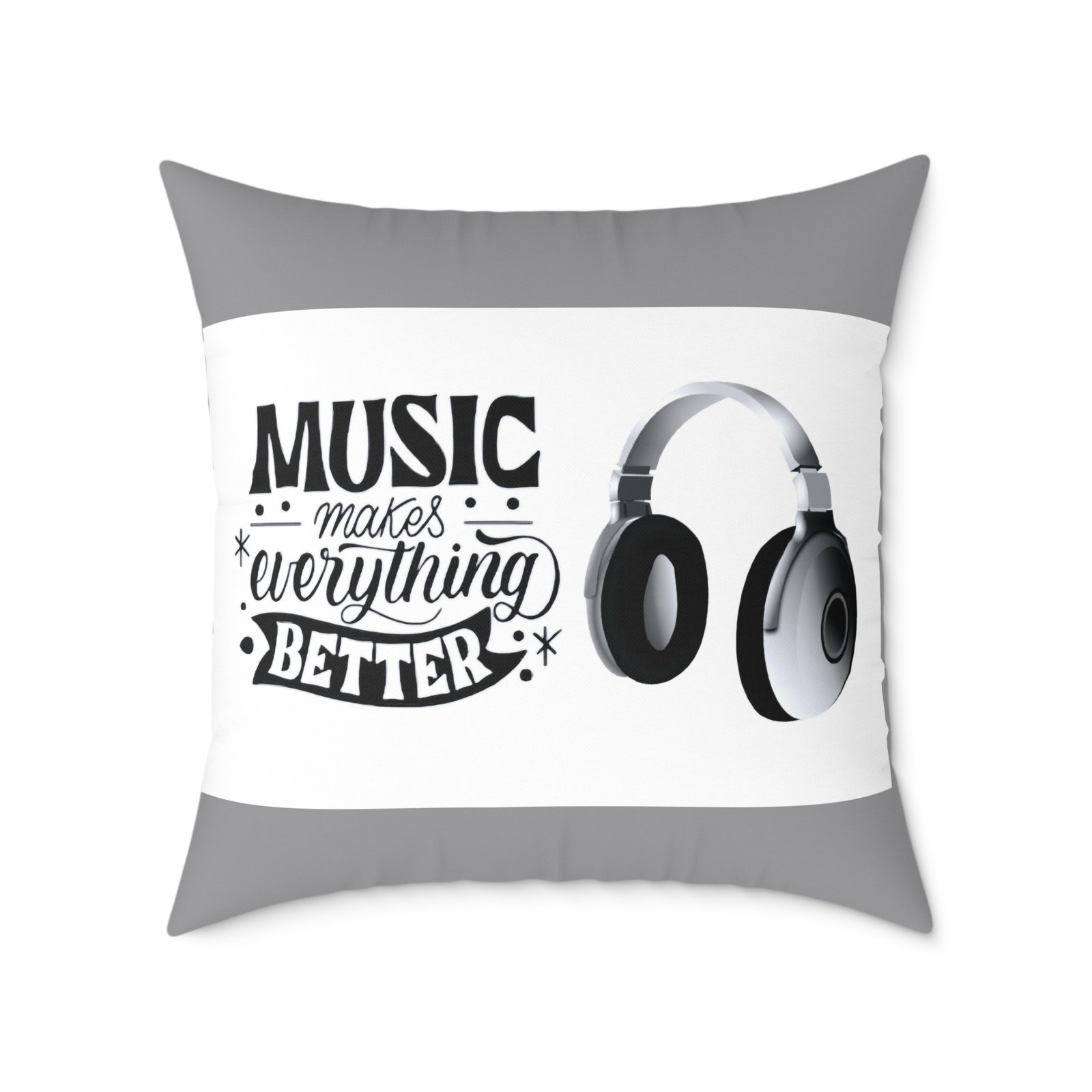 Headphones Poly Canvas Pillow - Image 17