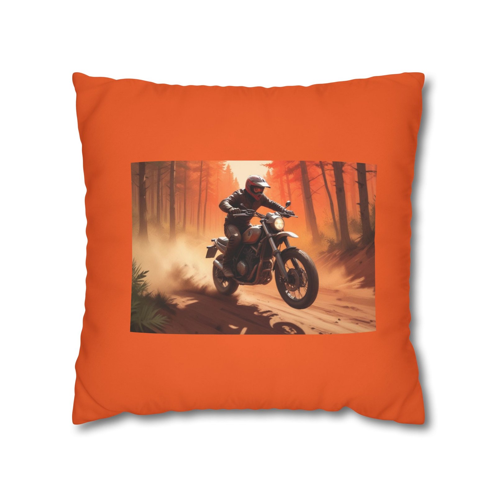 Scrambling Bikes Square Poly Canvas Pillowcase - Image 9