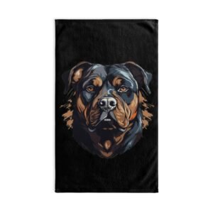 Rottweiler Plaid Hand Towel, Dog Lover Gift, Kitchen Decor, Pet Accessories, Unique Home Decor, Holiday Gift Idea