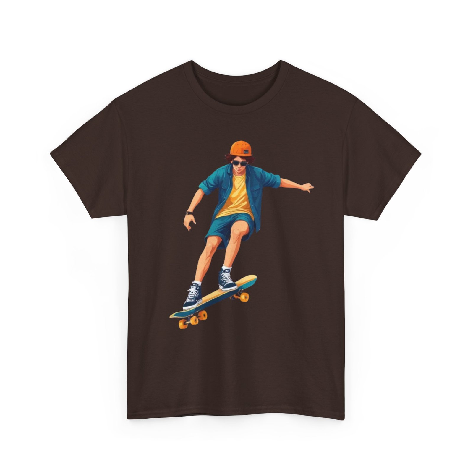 Skateboard Unisex Heavy Cotton Tee - Image 27
