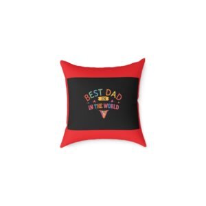 Best Dad Square Poly Canvas Pillow