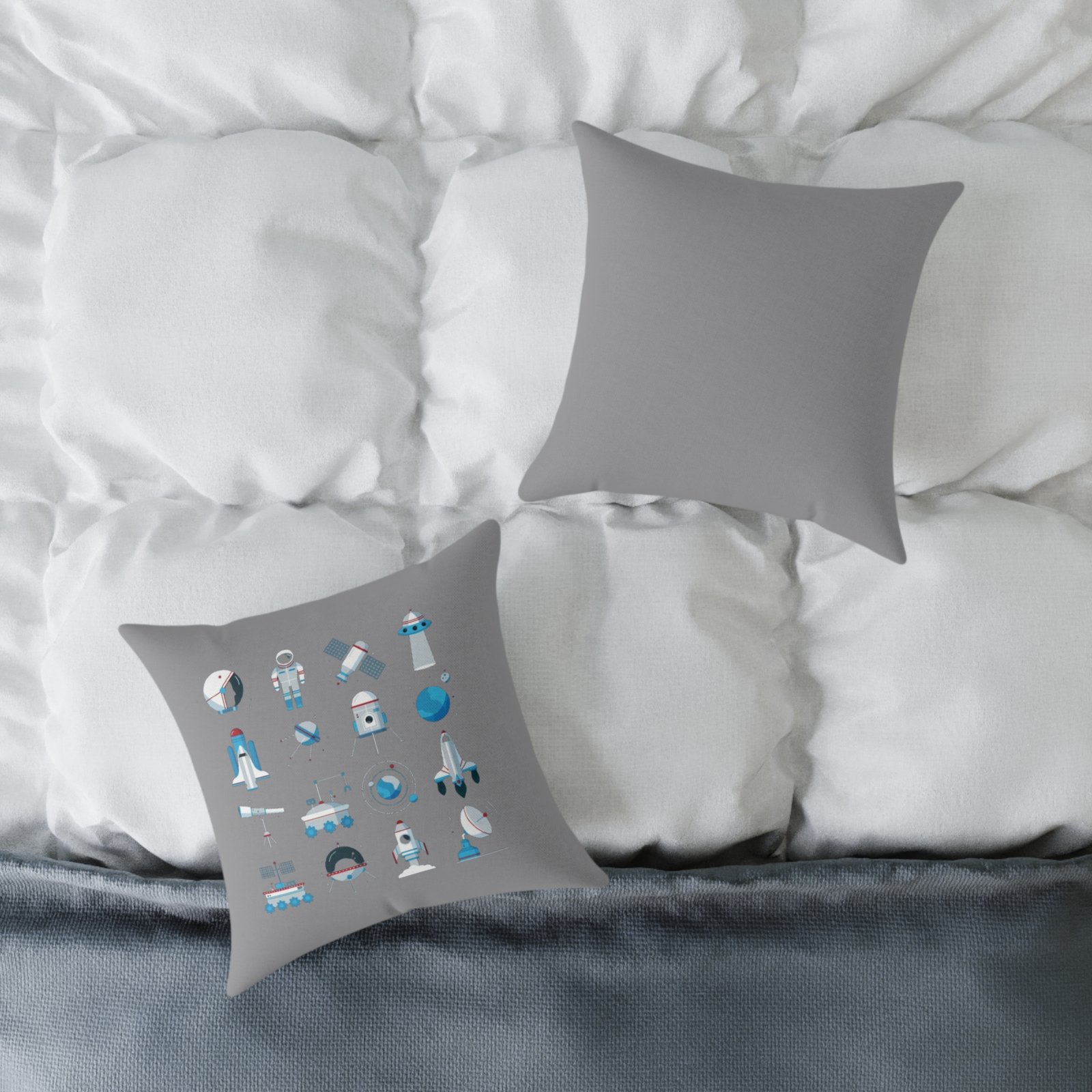 Outer Space Square Poly Canvas Pillow - Image 4