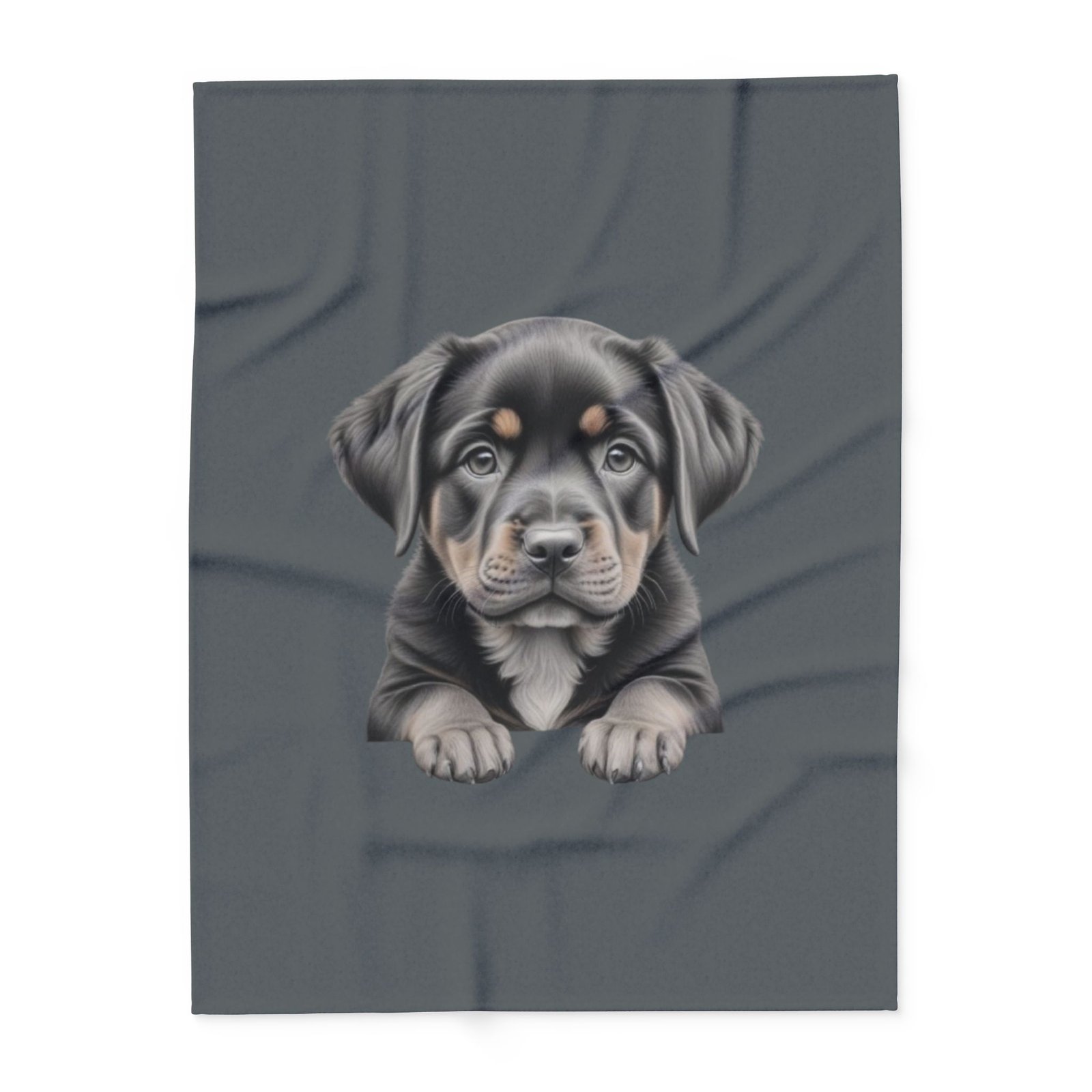 Rottweiller Puppy Arctic Fleece Blanket - Image 9