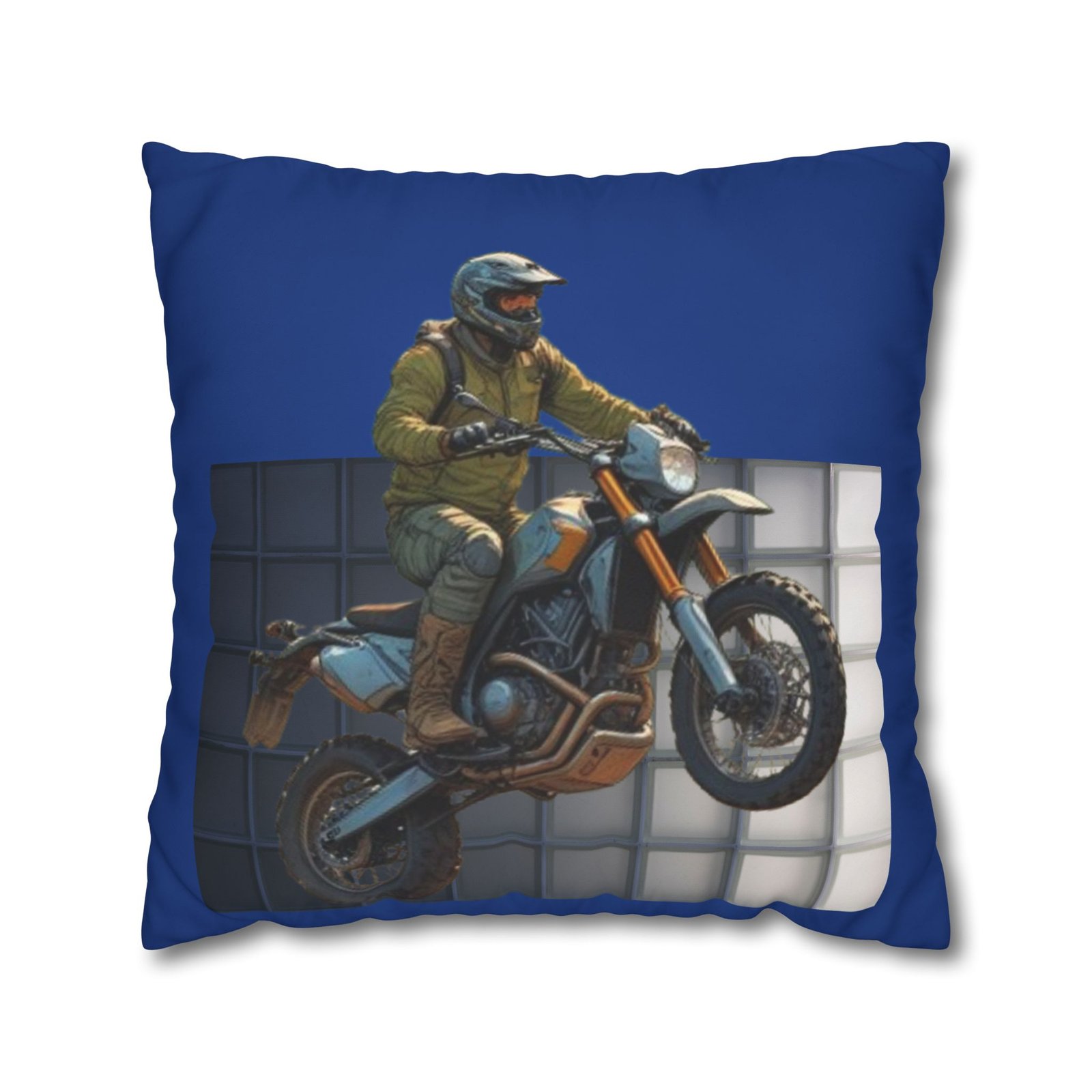 Scrambling Bikes Square Poly Canvas Pillowcase - Image 13