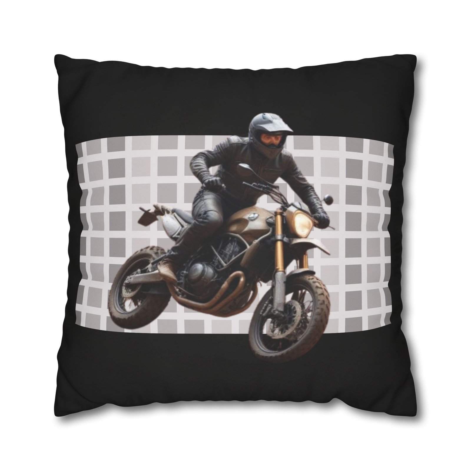 Scrambling Bikes Square Poly Canvas Pillowcase - Image 17
