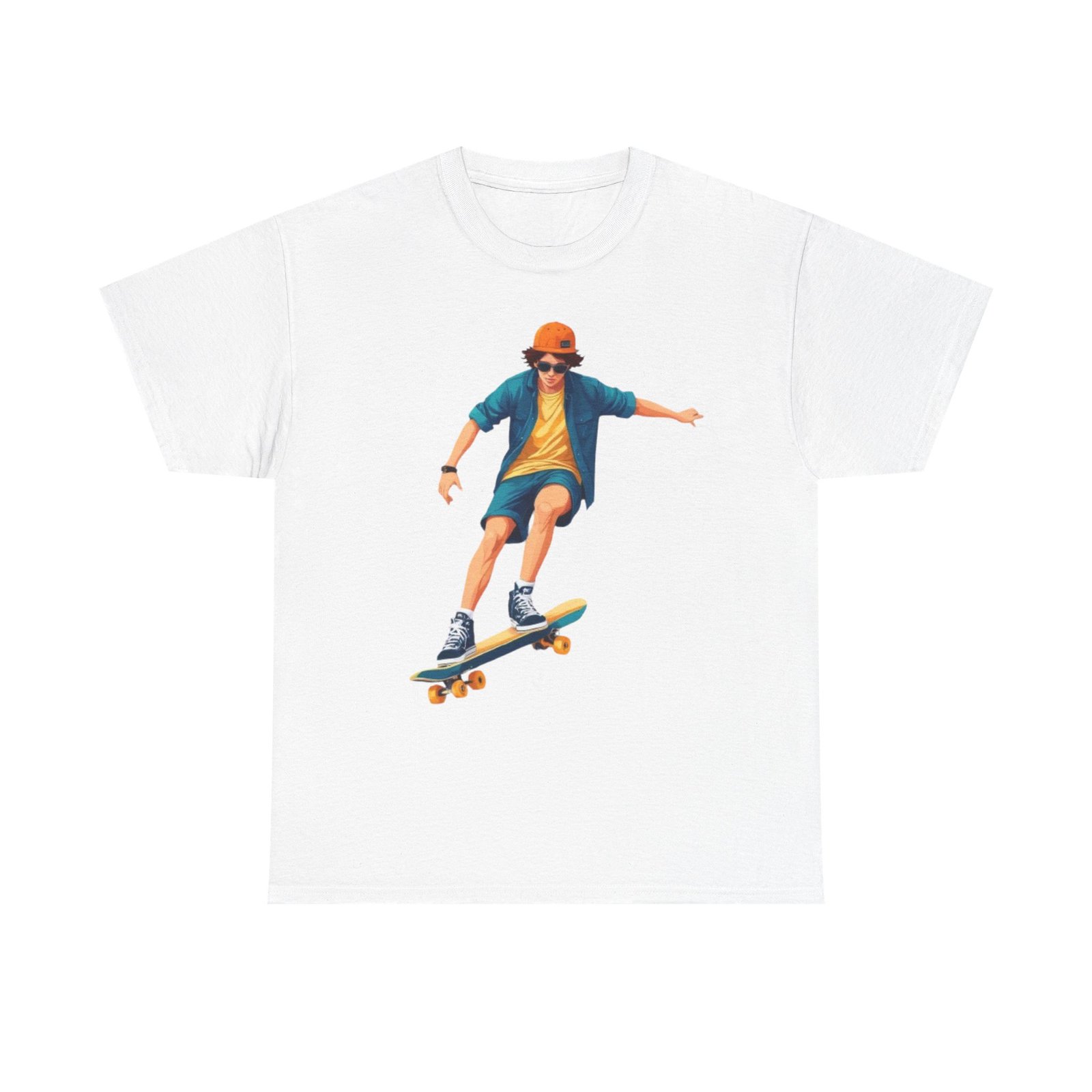 Skateboard Unisex Heavy Cotton Tee