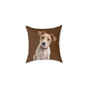 Jack Russell Square Poly Canvas Pillow
