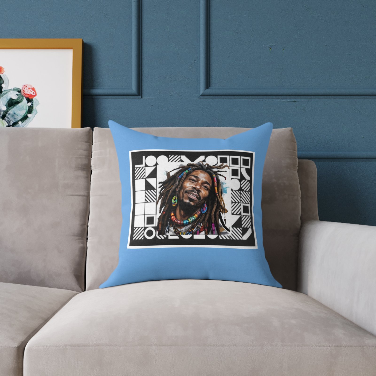 Rastafarian Square Poly Canvas Pillow - Image 7