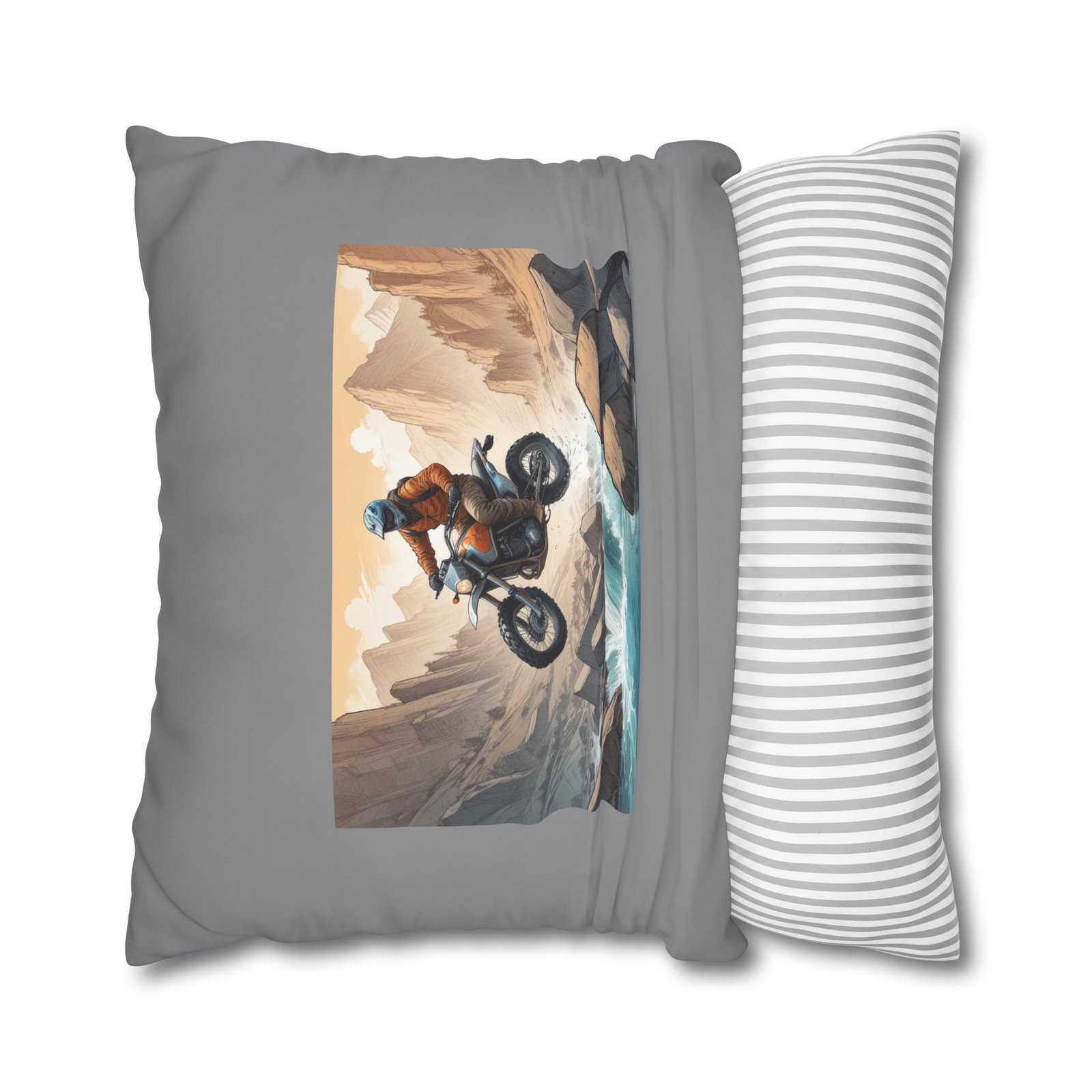 Scrambling Bikes Square Poly Canvas Pillowcase - Image 18