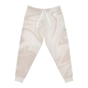 Evokes Brand Blue Geometric Athletic Joggers for Active Lifestyle