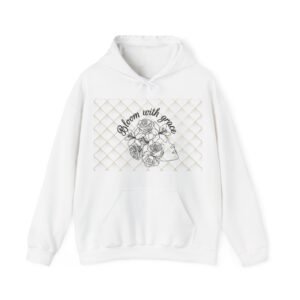 Skull Roses Tattoo Flowers Hoodie, Gothic Sweatshirt, Edgy Pullover, Dark Floral