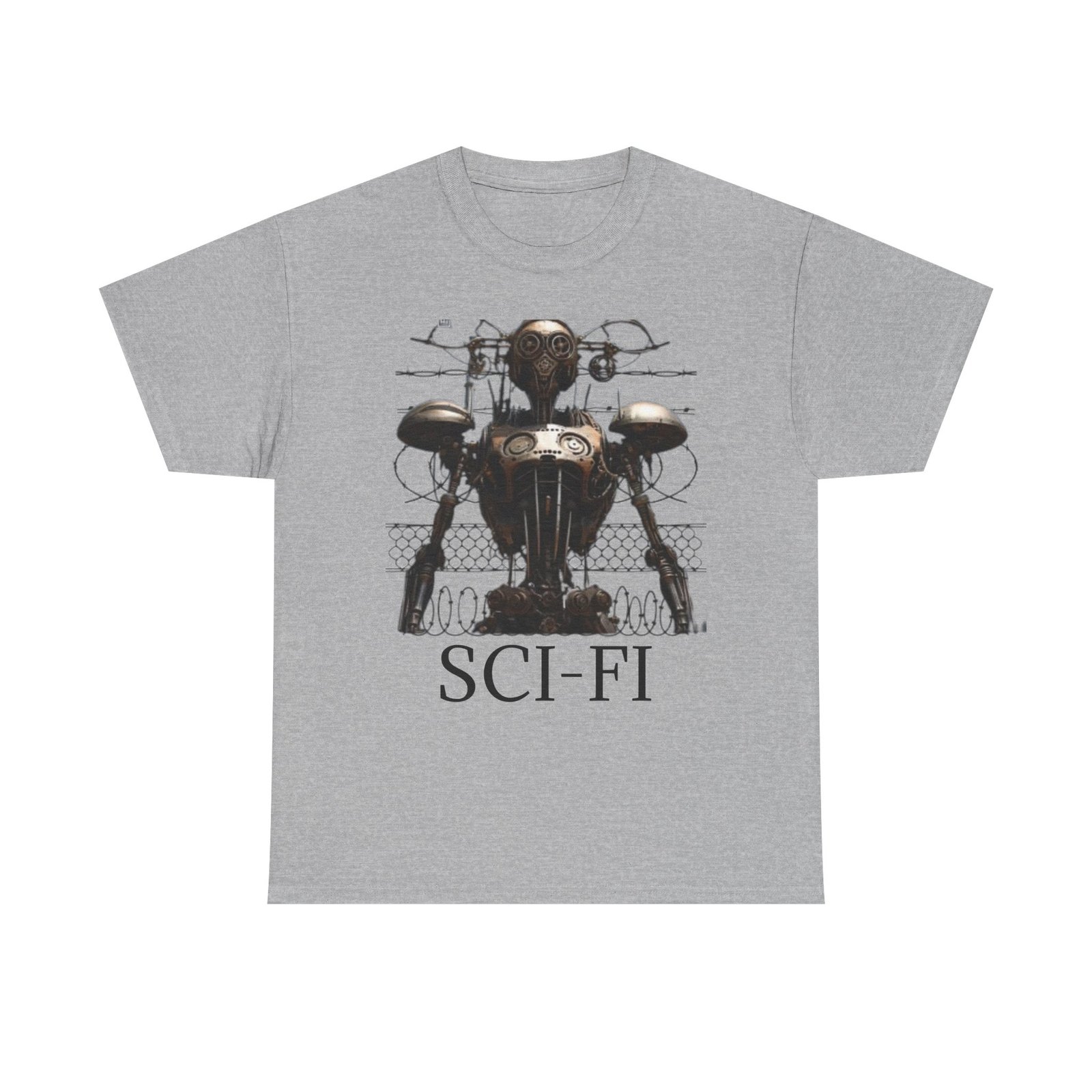 Sci-Fi Robot Futuristic Tee, Unisex Cotton T-Shirt, Geeky Clothing, Perfect Gift for Sci-Fi Lovers, Casual Wear, Unique Graphic Tee - Image 21