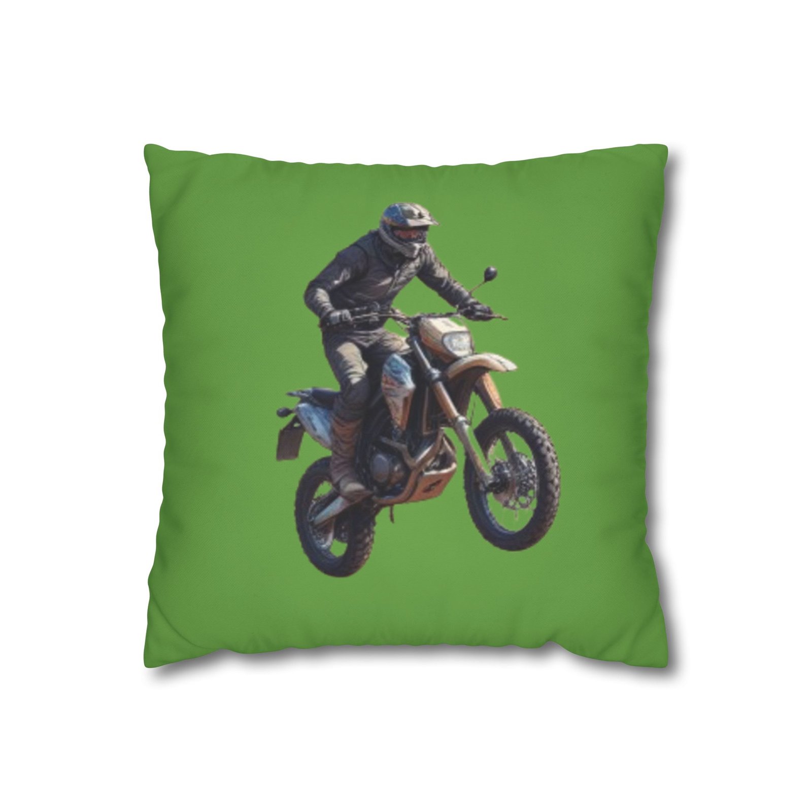 Scrambling Bikes Square Poly Canvas Pillowcase