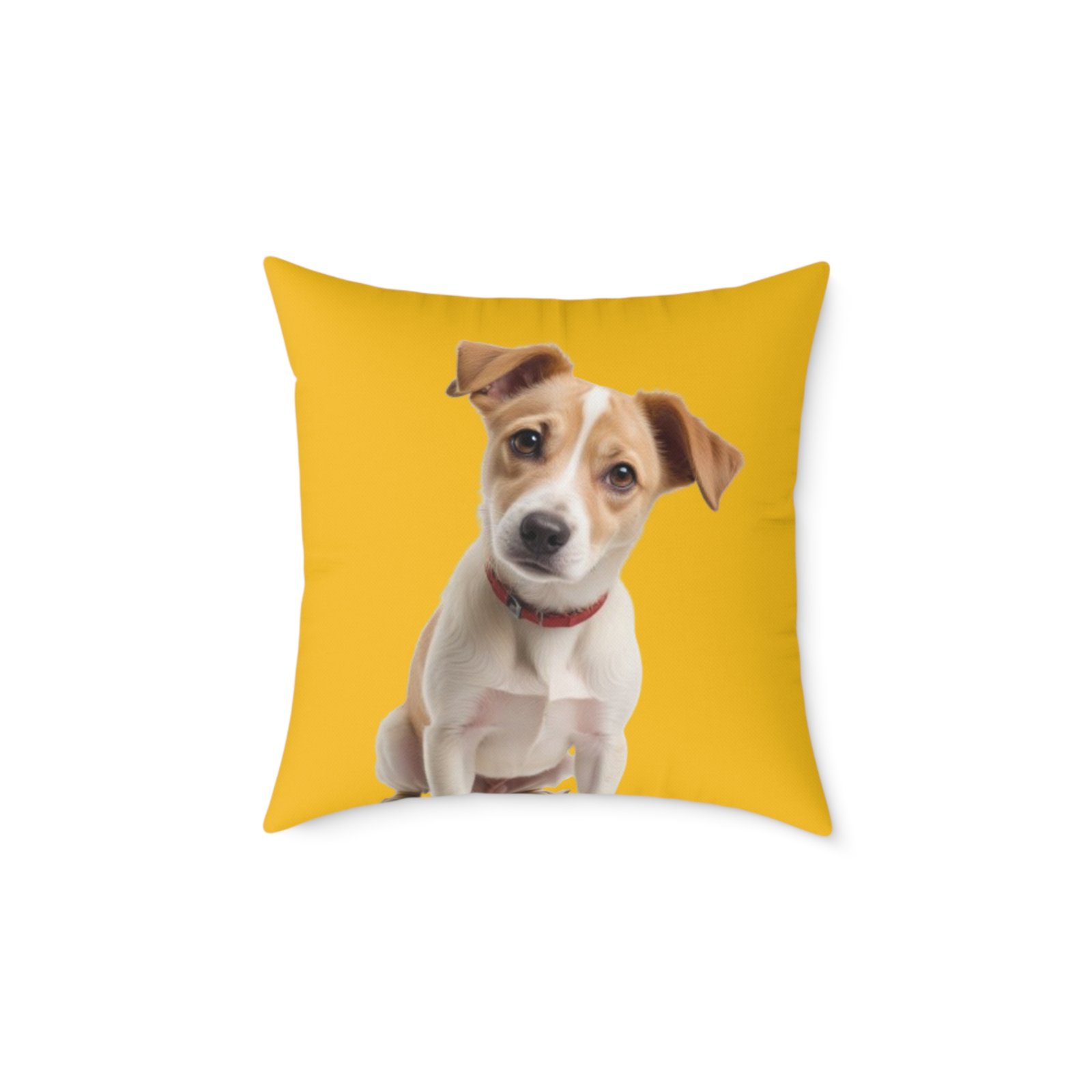 Jack Russell Square Poly Canvas Pillow - Image 9