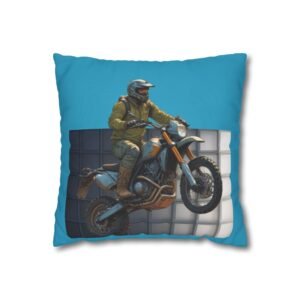 Scrambling Bikes Square Poly Canvas Pillowcase