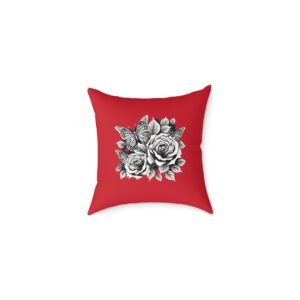 Butterfly Square Poly Canvas Pillow