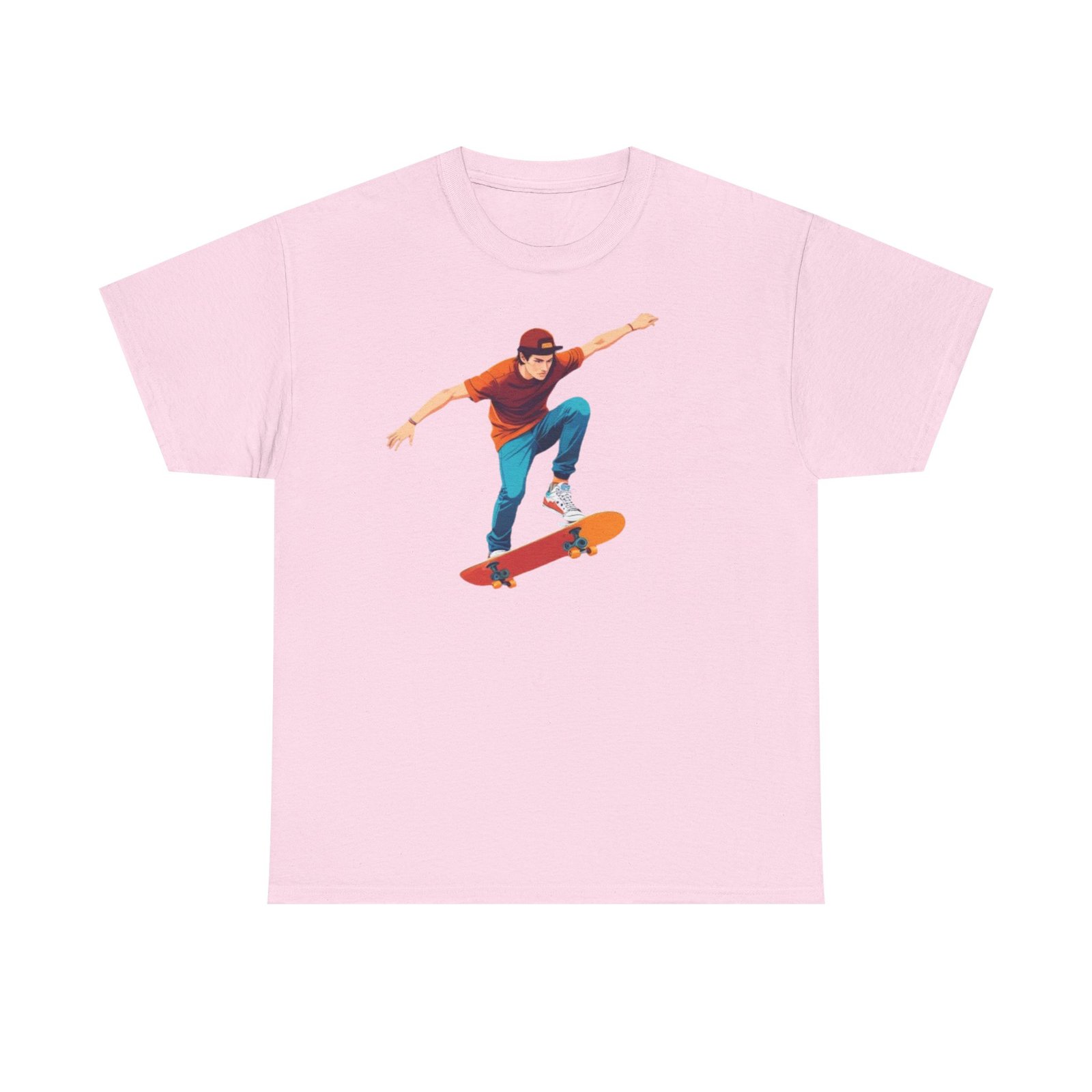 Skateboard Unisex Heavy Cotton Tee - Image 61