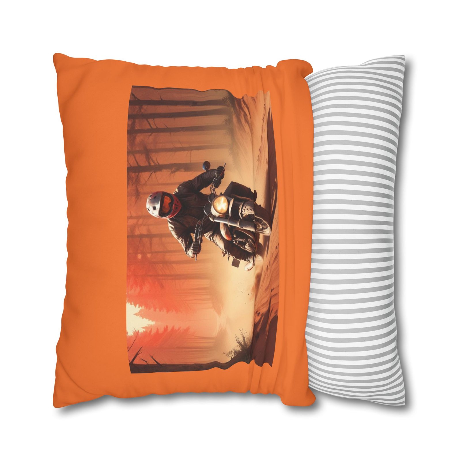 Scrambling Bikes Square Poly Canvas Pillowcase - Image 18