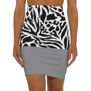 Elegant Zebra Mid-Waist Pencil Skirt for Women - Perfect for Work or Casual Outings