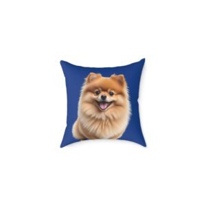 Pomeranian Dog Square Poly Canvas Pillow