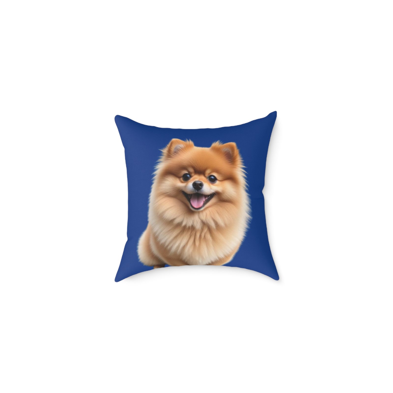 Pomeranian Dog Square Poly Canvas Pillow