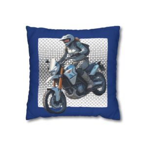 Scrambling Bikes Square Poly Canvas Pillowcase