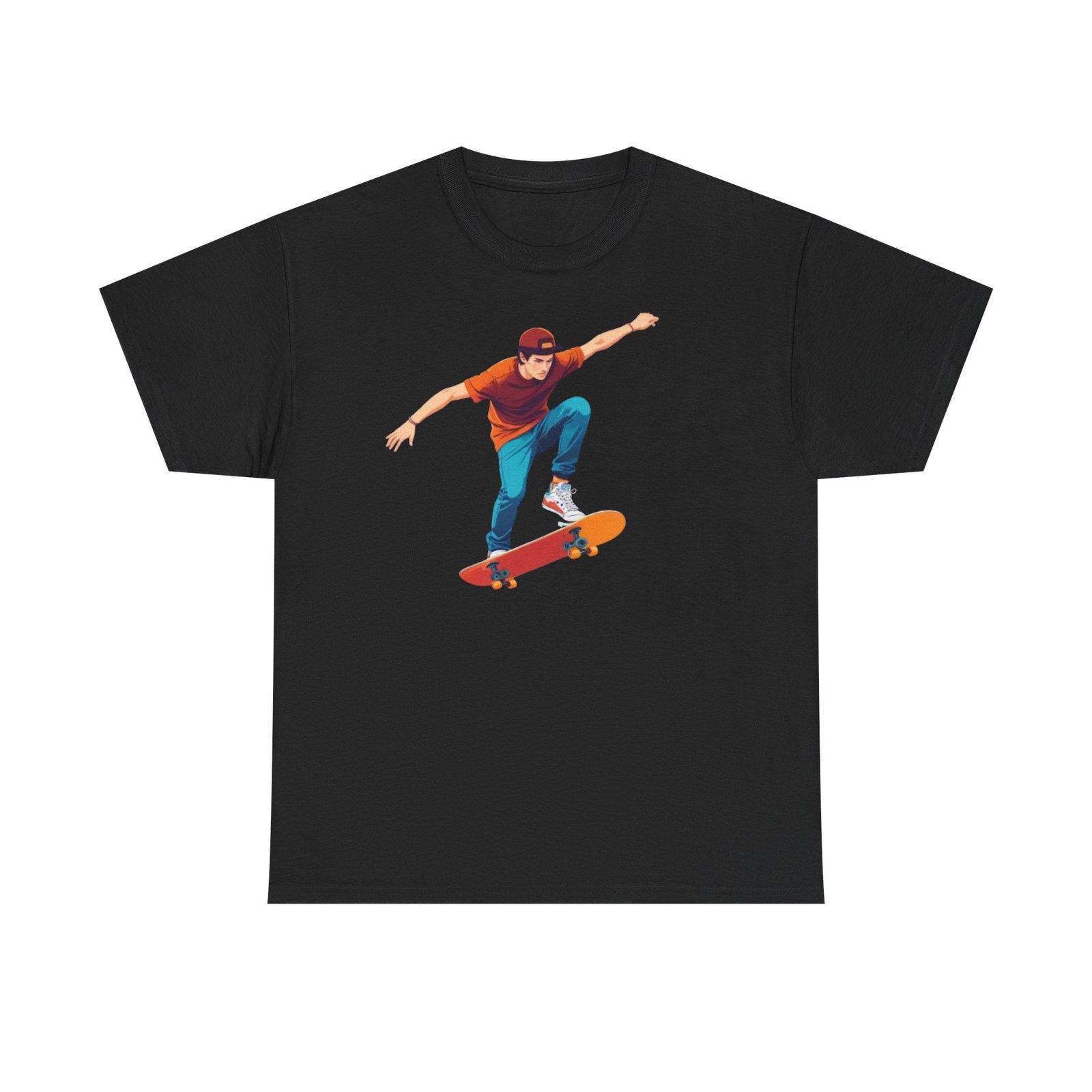 Skateboard Unisex Heavy Cotton Tee - Image 5