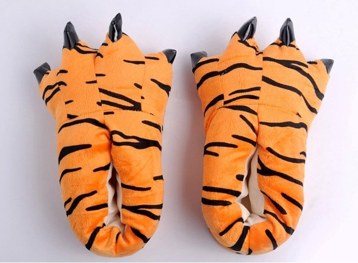 Winter Soft Warm Dinosaur Paw Funny Slippers for Men Women Kids Parent-child Home House Slipper Shoes Room Cotton Shoes - Image 5