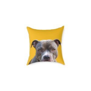 Staffordshire Bull Terrier Square Poly Canvas Pillow