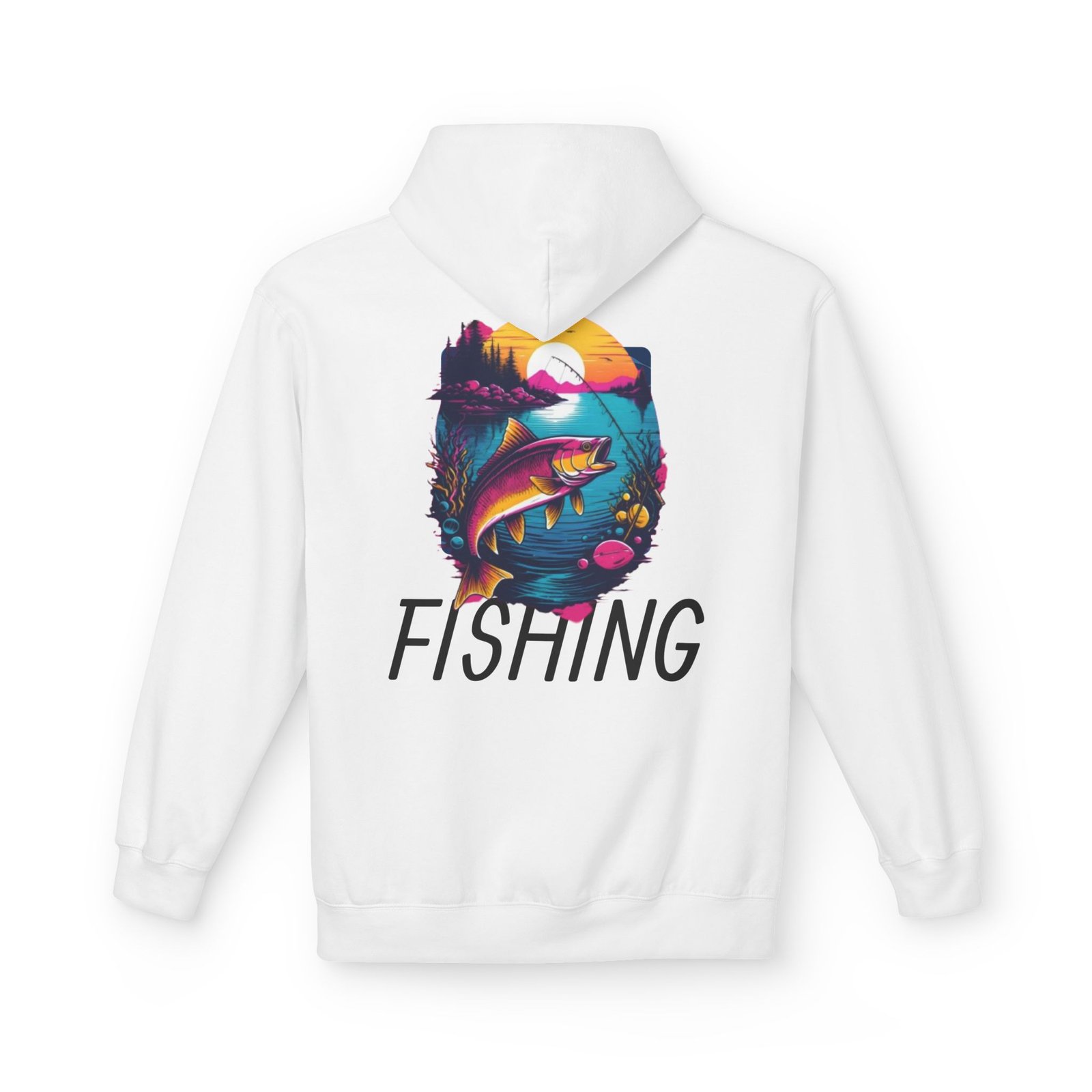 Fishing Adventure Water Sport Fleece Hoodie | Perfect Gift for Anglers, Outdoor Enthusiasts, Fishing Trips, Birthdays, and Summer - Image 2