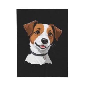 Terrier Dog Custom Dog Portrait Velveteen Plush Blanket | Cozy Pet Lover Gift