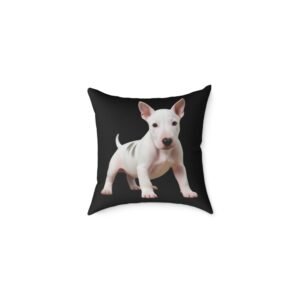 English Bull Terrier Square Poly Canvas Pillow