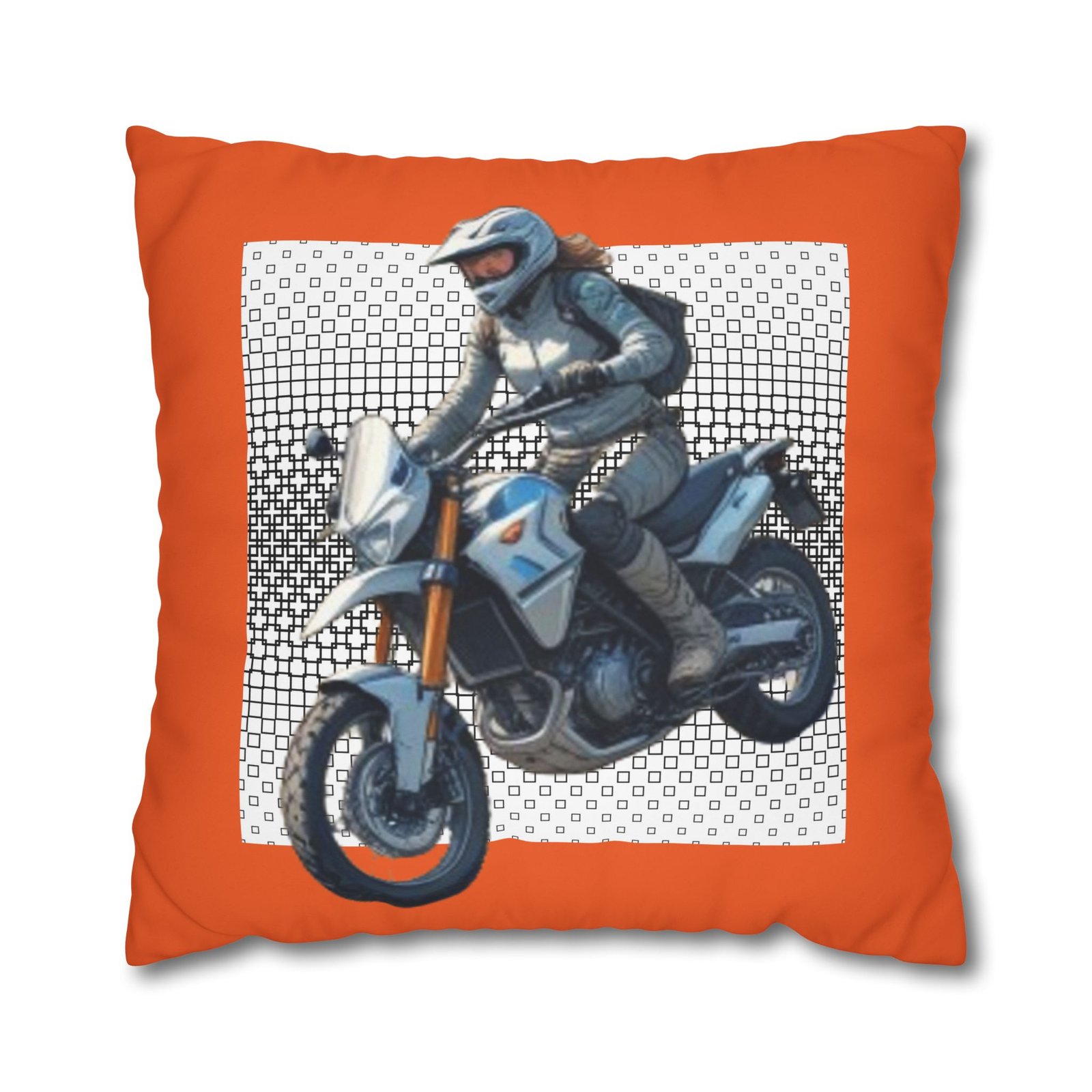 Scrambling Bikes Square Poly Canvas Pillowcase - Image 17