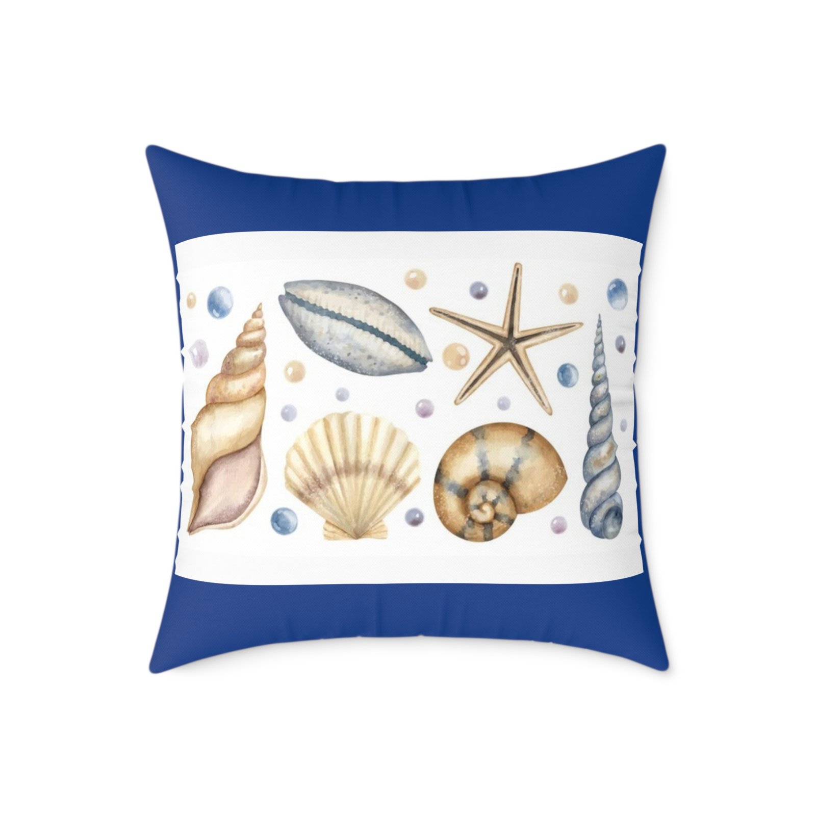 Sea shells Seaside Beach Square Poly Canvas Pillow 08 - Image 13