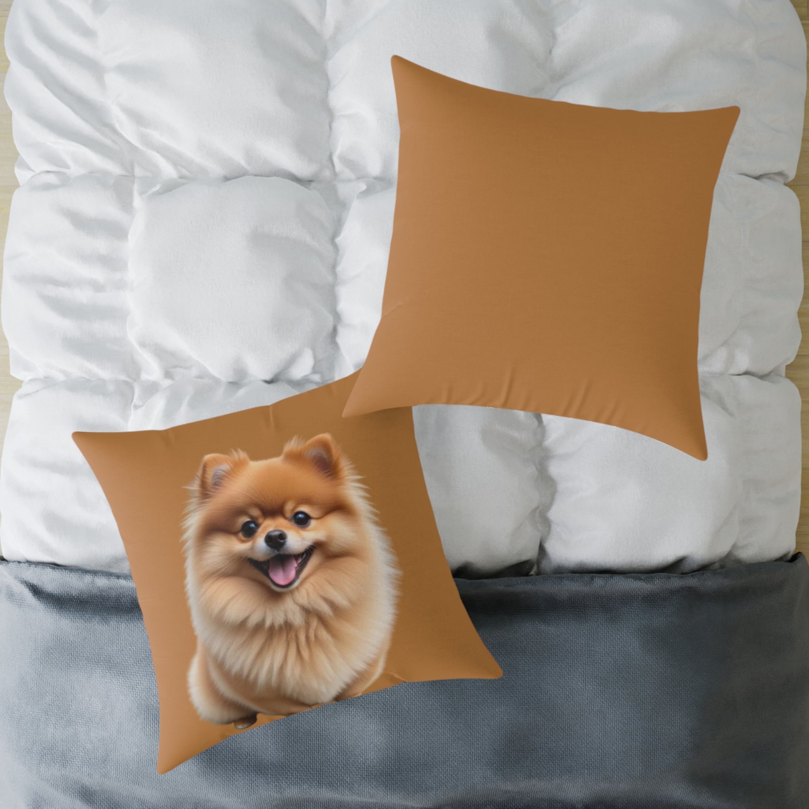 Pomeranian Dog Square Poly Canvas Pillow - Image 20